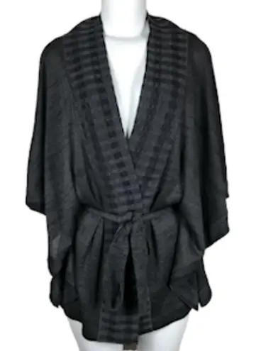 Misook Exclusively Kimono Cardigan Sz Small Oversize Tie Waist Warm Cozy Casual