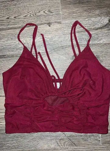 Urban Outfitters Burgundy Tie Tank Top