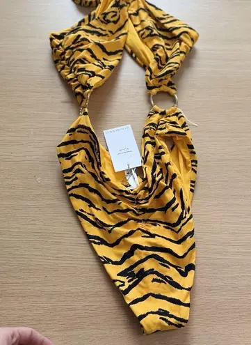 We Wore What Swimsuit Striped Danielle Anima Pint Women’s Small NWT 1242