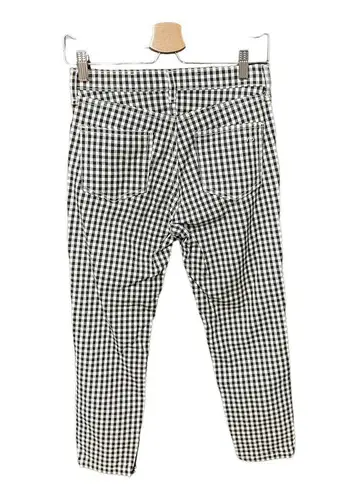 Rag and Bone  10 Inch Capri Gingham Jeans Black White Size 26