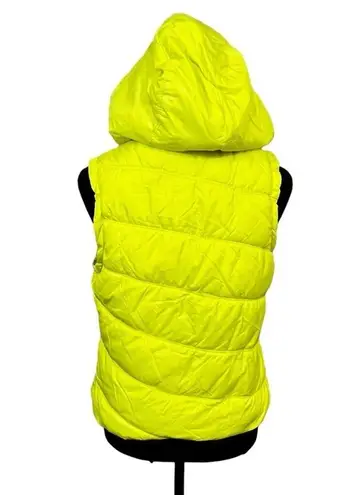 American Eagle Outfitters Women’s Down Puffer Yellow Zipped Hoodie Jack Vest M