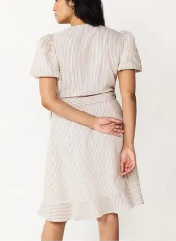 Draper James RSVP Pink&Green Stripe Wrap Dress Sz.XXL NWT