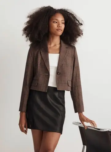 Madewell NWT  The Sutter Crop Blazer in Plaid