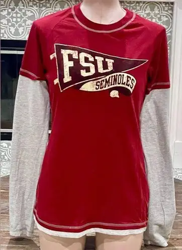 Soffe  Vintage Florida State Seminoles FSU Garnet L/S Shirt - XL - Pennant Design