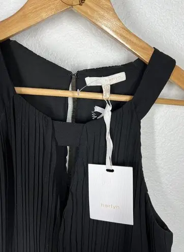 Harlyn Pleated Wide Leg Jumpsuit Small S Black Sleeveless