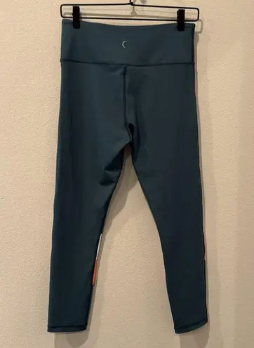 Zyia Active Teal Angle Colorblock Light n Tight 23” leggings Size 8