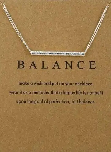 The Bar Brand New Womens Girls Boutique Balance Silver Dipped Petite Necklace