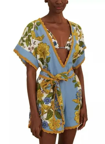 Farm Rio Garden Scarf Cover-Up Romper