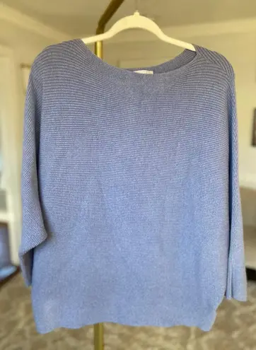 Philosophy  Batwing Sweater Light Blue Bougie Parisian Buttery Soft Knit Scandi