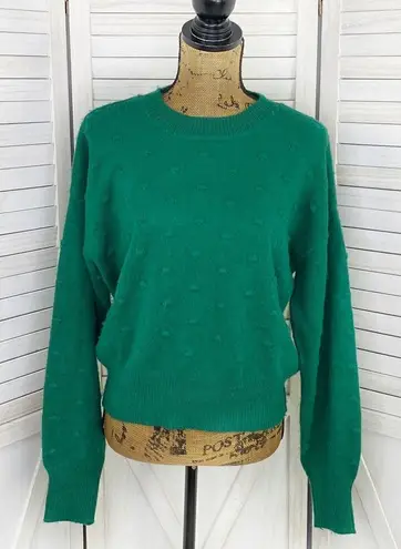 Vylette Bauble Stich Crew Neck Crop Sweater Green Juniors Large Pullover Size undefined