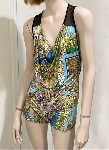 Cleo Cowl Racer Back Sexy Party Playsuit Romper M Size M