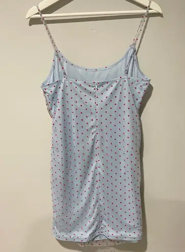 Cider Ruched Tulle Hearts Slip Dress