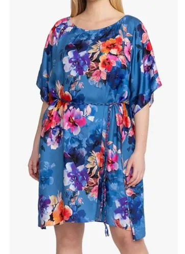 Johnny Was Summer Days Coverup Dress With Braided Tie Summer Blue