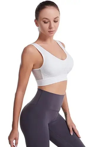 Seamless Comfortable Sports Bralette for Yoga Gym Workout Bra Top White 2XL Size 2X