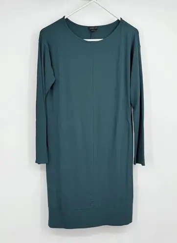 J Jill LS Wearever Teal Green Dress S Minimalist Capsule Staple Business Casual