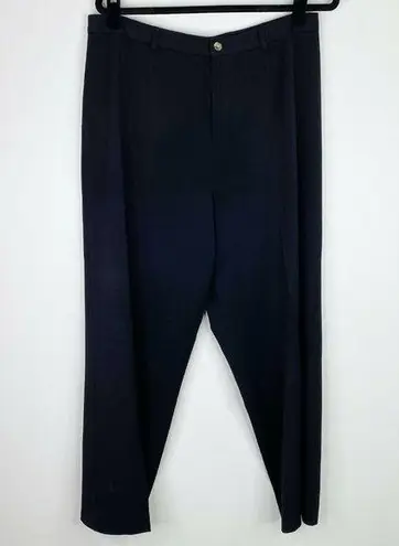Rafaella Solid Black Trousers Slacks Career Pants Size 16 Womens