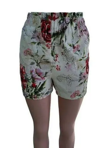 Dex Floral Paper Bag Waist Shorts Small