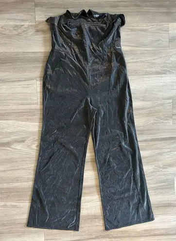 H:ours Simone Jumpsuit in Silver Revolve Sz XL New Years Party Club Going Out