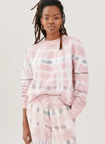 Something Navy Dollie Embroidered Tie Dye Pullover Sweater XS