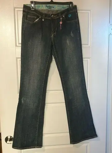 Pepe Jeans London distressed embroidered jeans