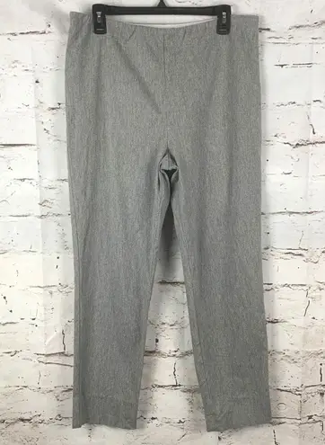 SARA CAMPBELL Sheri Pant Gray Mid Rise Slim Leg Pull On Flat Front Cropped Sz L Size L