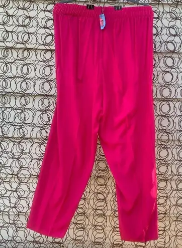 Vintage 70s Signet hot pink high rise paper bag pants Size L