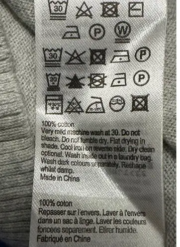 ALLSAINTS Womens Pullover Sweater Gray Heathered Studded Boat Neck Cotton S New