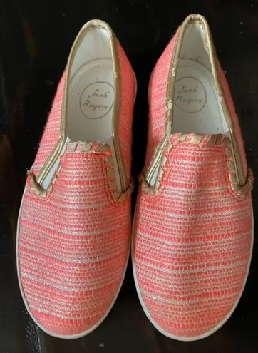 Jack Rogers Stripe Print Slip On Casual Loafer Shoes