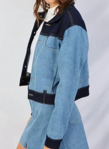 éTica Jett Boxy Crop Denim Jacket, Size Small