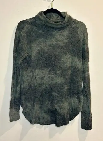 Michael Stars Tie-Dye Turtleneck Ribbed Sweater Comfy Loungewear Thermal Sz XS