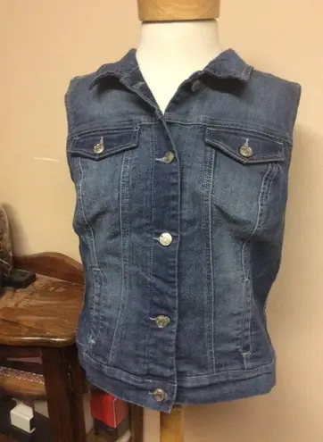 Nine West  Vintage America Boho Patched Denim Vest