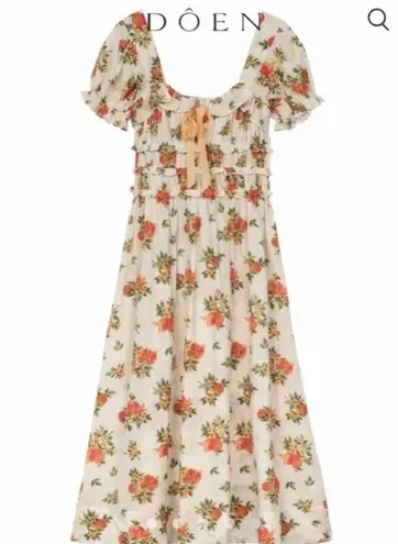 Doen Clarinet floral dress NEW Orange Size M