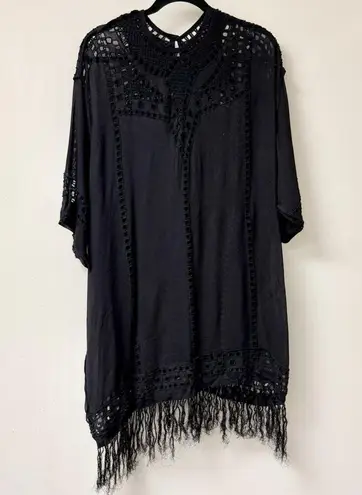 Isabel Marant Etoile Enery Embroidered 3/4 Sleeve Tunic Dress Black Women's M Size M