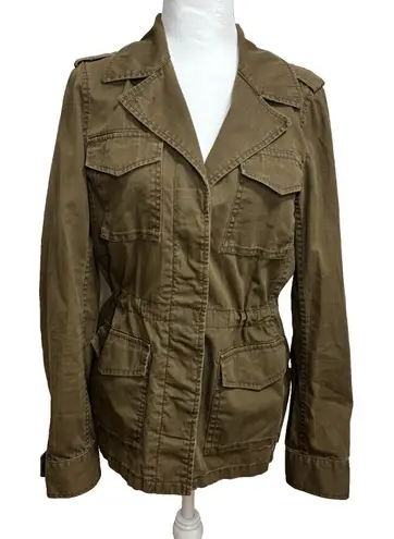 J. Crew Jacket Women S Brown Button Up Lightweight Utility Military Field Casual