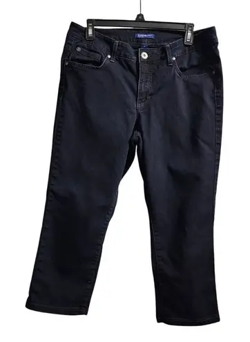 Bandolino Dark Navy Cropped Jeans with Decorative Stitching Women's Size 12