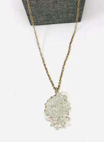 Cookie Lee statement necklace with glass nuggets