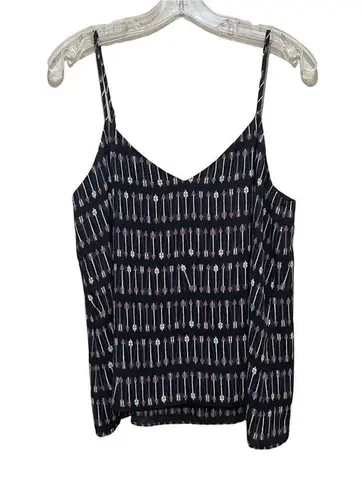 BCBGMAXAZRIA  Cora Arrow Print Tank Top Black Size Small