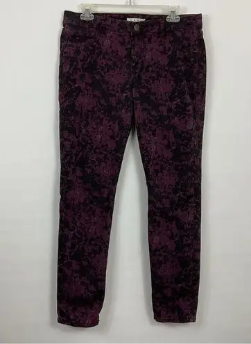 CAbi  Twilight Purple Black Camo Skinny Jeans Size 10