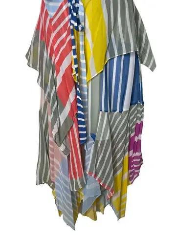 Tanya Taylor  Goldie Striped Colorblock Sleeveless Dress sz 0