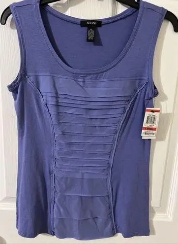 Alfani  Womens Size Extra Small Ultra Violet Layered Ruffle Tank Top NWT