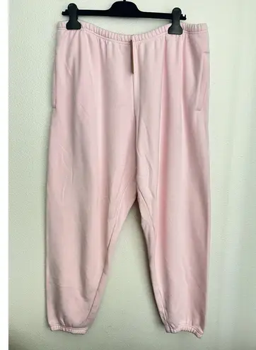 SKIMS Pink Cotton Fleece Classic Jogger Lounge Pants Cherry Blossom Size XL