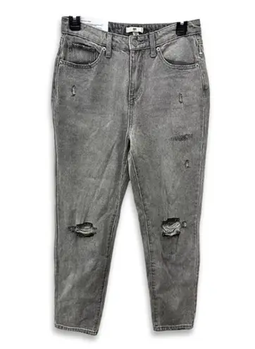 BP. Jeans "Be Responsible" High Waist Fit Distressed Detailing Solid Gray 29 NWT