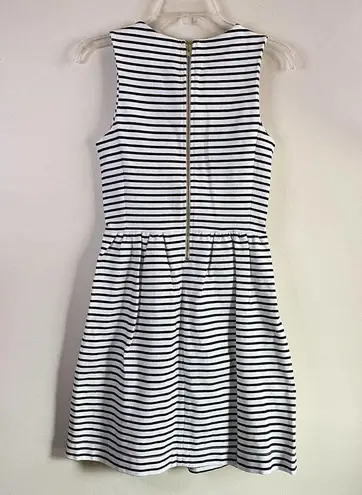 J.Crew  Factory Daybreak Striped Dress Size XXS Black White Style C4098