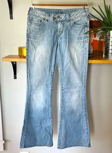 Silver Jeans Vintage Y2K Western Glove Works Low Rise Flare Leg Jeans Size 28