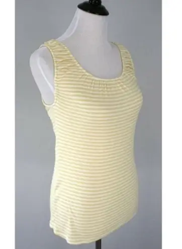 ANTHROPOLOGIE Pilcro & The Letterpress Yellow Striped Sleeveless Top Butter NWOT Size XS