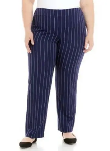 Kasper Plus Size Pinstriped Mid