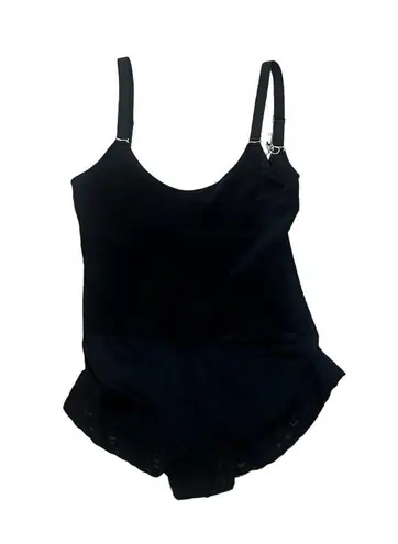 Women's Black Tummy Control Shapewear Bodysuit 2XL Adjustable Straps Firm Contro Size 2X