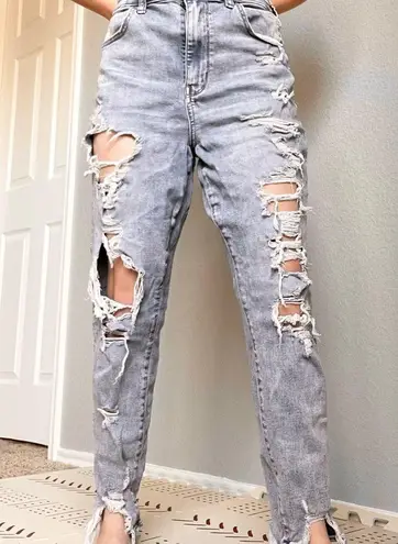 American Eagle  Destroyed Super Hi Rise Jeans