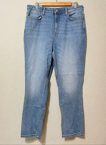 Elizabeth and James Blue Vintage Straight High Rise Jeans Womens 16 Light Wash