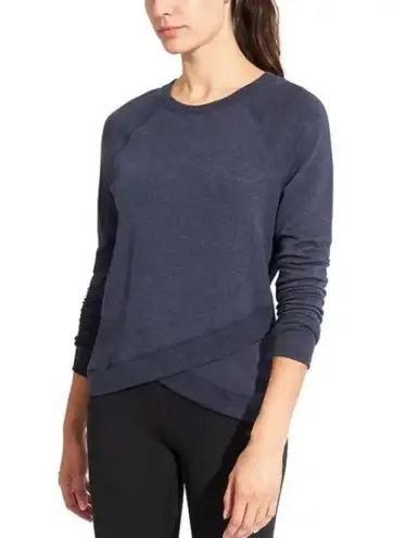 Athleta  criss cross sweatshirt heathered blue size large - Image 9